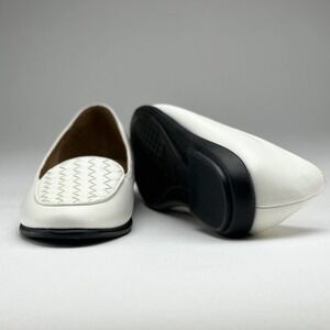 Aerosoles Brielle white woven front slip on shoe size 9